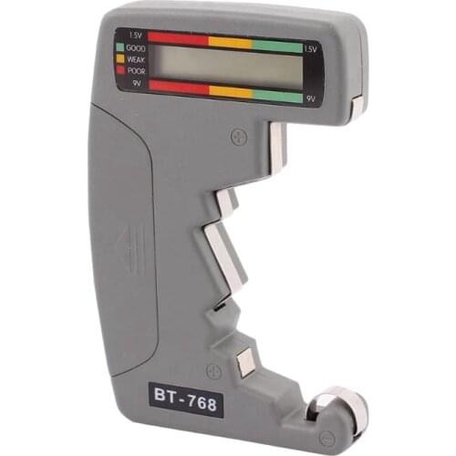 BT-768 Multifunctional Battery Power Tester Digital Display Battery Power Tester for Coin Cell AA AAA 9V Square Battery