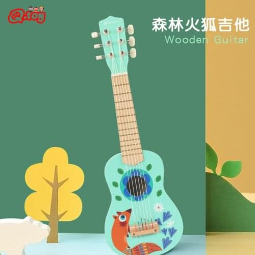 Wooden Ukulele Musical Instrument Simulation Toy Can Be Played For Beginner Children Kids Educational Toys Early Toy