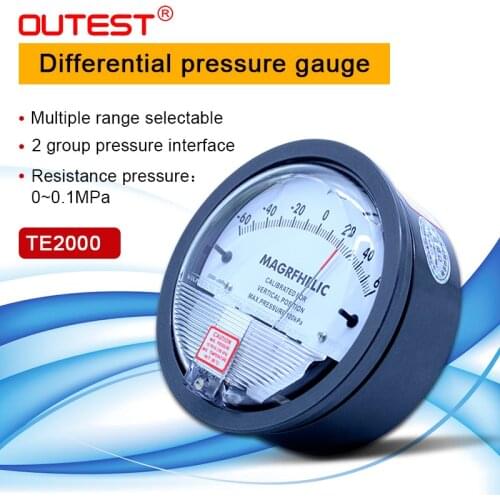 Differential pressure Gauge 1/8 "NPT Air Pressure Meter Barometer positive pressure Negative pressure (vacuum) measuring range