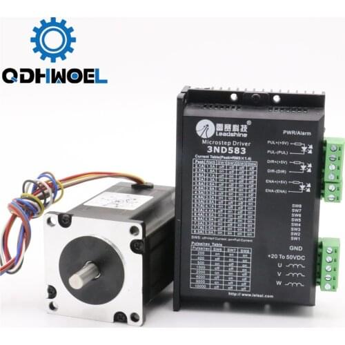 Leadshine 3 Phase Stepper Motor Driver 573S15 3ND583 NEMA 23 for Laser Engraving Cutting Machine Stepper Motor
