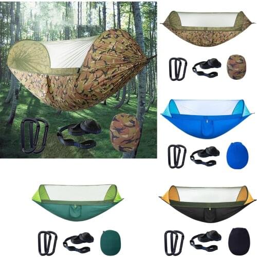 Camping Hammock Hanging Sleeping Bed Backpacking Travel Hammock Mosquito Net