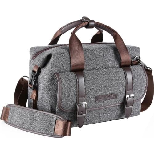 K&F CONCEPT Grey Prefessional Shoulder Camera Bag DSLR SLR Nylon Bag For EOS 5D 5DS/7D/6D 750D/7100D/800D