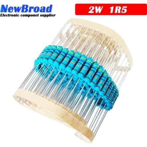 20pcs 1.5 ohm 2W 1.5R 1R5 Metal film resistor