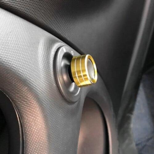Car Rear View Mirror Adjust Button Switch Knob Trim Stickers For Smart 453 fortwo forfour 2015-2019 Auto Accessories