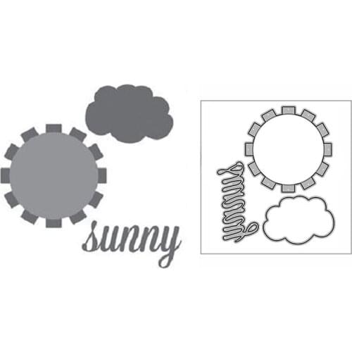 New Sunny Sun Cloud Word Shape 2020 Metal Cutting Dies for DIY Scrapbooking and Card Making Decorative Embossing Mold No Stamps