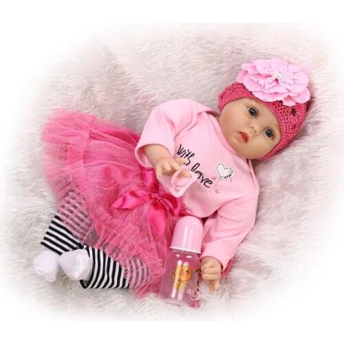 55cm Realistic doll soft silicone reborn baby doll root hair doll playing toys for kids Christmas sweet baby
