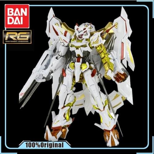 BANDAI RG 1:144 Astray Gundam Gold Frame Mina Custom Assembly Model Action Toy Figures Childrens Gifts