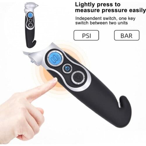 Versatile Useful Portable Digital Tire Pressure Gauge Ergonomic Tire Gauge LCD Display for Motorcycle