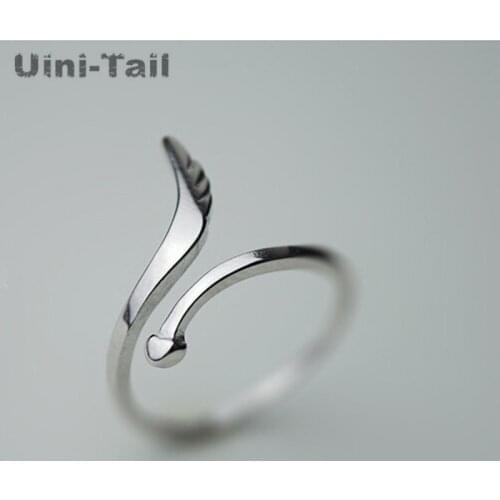 Hot 925 sterling silver simple wings opening adjustable ring female Korean fashion tide high quality jewelry new products