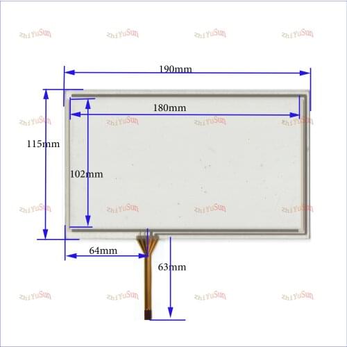 ZhiYuSun 190*115 8inch 4lines resistance screen 190*115mm suitable this is compatible blass suitable