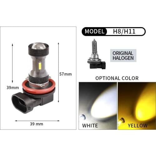 10PCS Light Bulbs LED Car H8 H11 1860 4SMD 9V-32V 6500K Super Bright Fog Light Auto Headlight