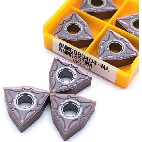 10PCS WNMG080404 WNMG080408 MA VP15TF UE6020 US735 Carbide Inserts External Turning Tool Metal CNC Turning Insert Cutting Tool