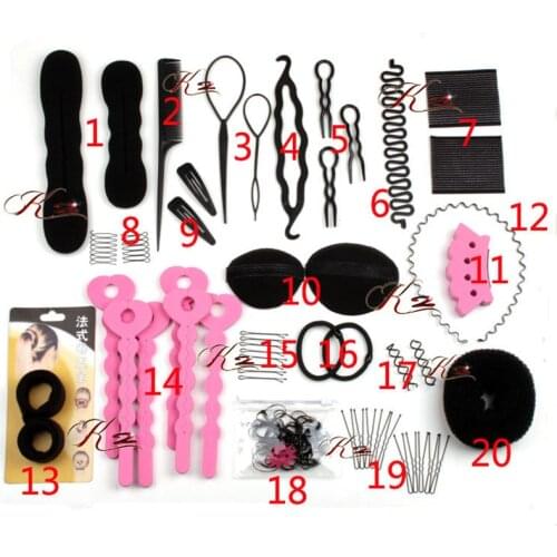 20 kinds of curling tools curling brides' hair styling tools hair accessories set