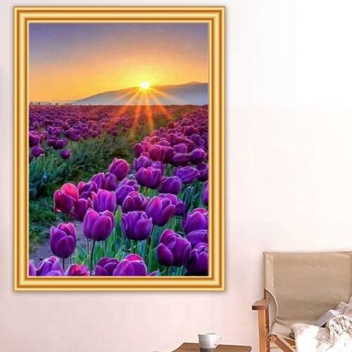 5D DIY Diamond Painting Lavender Cross stitch Full Square Drill Embroidery Diamond Mosaic Picture Of Rhinestones Home Decor Gift