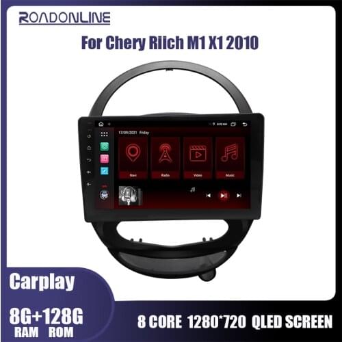 Roadonline Car Multimedia Audio For CHERY RIICH M1 X1 2010 Stereo Radio Original Bracket No 2DIN DVD Player Installtion Dash 4G