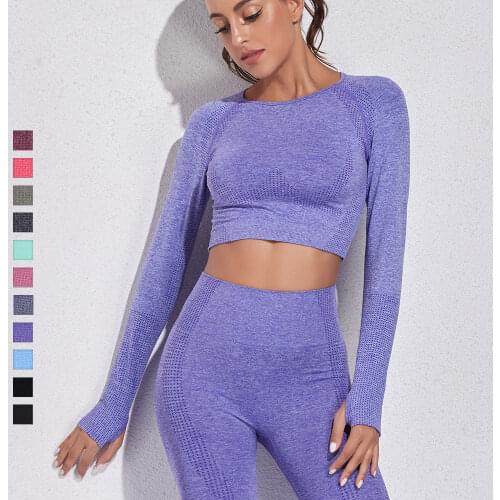 11 Color Yoga Shirt Dot Yoga Gym Shirt Breathable Quick Dry Workout Exercise Long Sleeve Woman Inner Wear