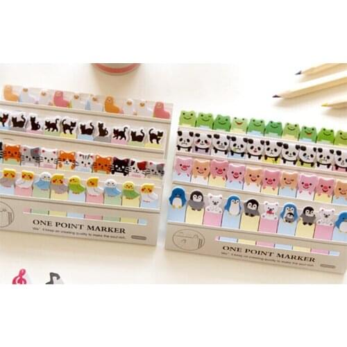 Kawaii Cartoon animal memo paper One point marker sticky notes Memo Pad zakka stationery office supplies School supplies