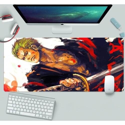 One Piece Zoro Roronoa Mousepad Mouse Pad Gaming Desk Mat Keyboard Pad MousePad Natural Rubber Non-slip HD Carpet PC Desk Pad