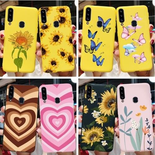 Case For Samsung Galaxy a20s Case cover Silicon soft For Samsung A20s A 20s a207 SM-a207f bumper copas Phone Holder Kickstand