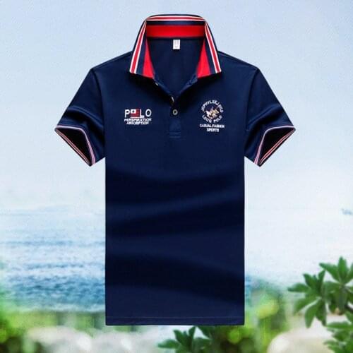 Embroidery Summer Polo Shirt Men Fashion Streetwear Short Sleeve Turn Down Collar Camisas De Polo Large Size M-4XL Polos Hombre