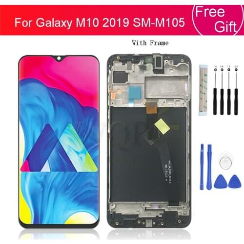 For Samsung Galaxy M105 2019 LCD Display Touch Screen Digitizer Assembly For samsung M10 lcd with frame Repair Parts