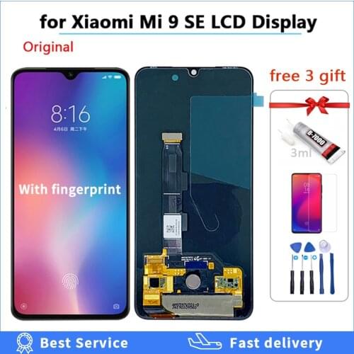 100% tested AMOLED Original LCD For xiaomi Mi 9 Mi9 SE Display for xiaomi 9 LCD Touch Screen Digitizer Assembly with gift mi9se