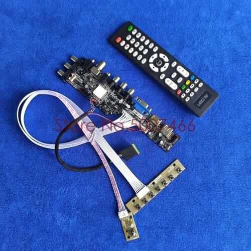 For LTN156HT01-201/101 panel DVB digital LVDS 40-Pin universal 1920*1080 VGA USB AV TV 3663 LCD Controller board DIY Kit