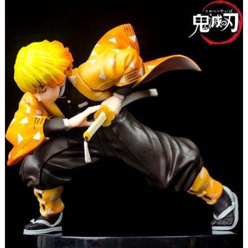 15cm Anime Kimetsu no Yaiba Figure Agatsuma Zenitsu Figurine Tanjirou Nezuko Anime Demon Slayer Action Figure Model Toys Gift