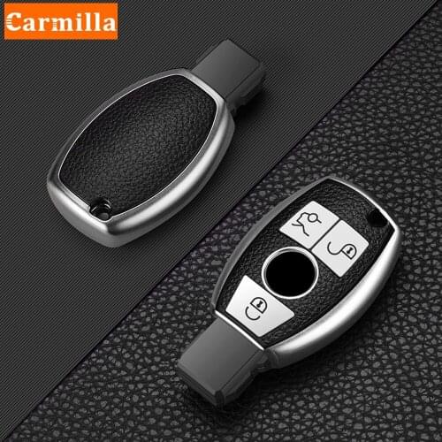 For Mercedes Benz CLS CLA GL R SLK AMG A B C S Class TPU Leather Car Key Case Cover Protector Remote Holder Accessories