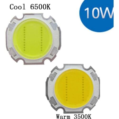 10W Cool / Warm White High Power Round COB LED SMD Light Part Bulb Lamp 1000LM DC32-34V