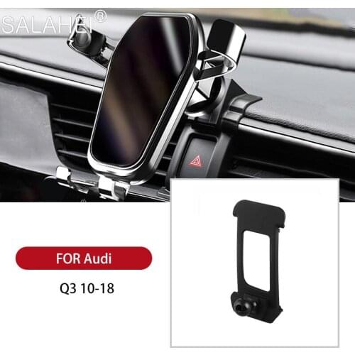 Best Price Car Phone Holder For Audi Q3 2010 2011 2012 2013 2014 2015 2016 2017 2018 Auto AccessoriesAir Vent Stand Clip Mount
