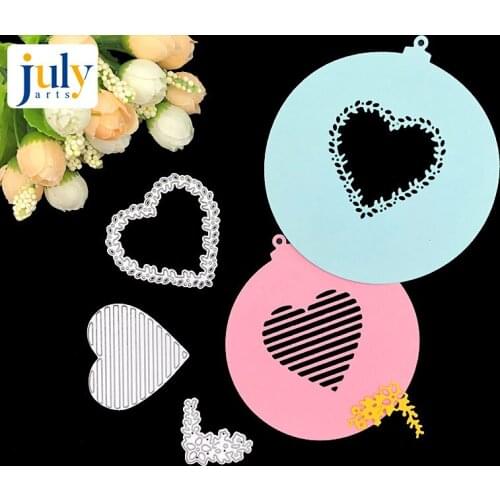 Julyarts Heart Shape Bell Metal Cutting Dies For DIY Scrapbooking Album Embossing Paper Cards Decorative Crafts Scrapbooking Die