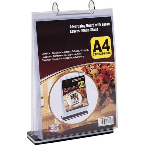 A4 Multi-Page Flip Display Card Label Display Stand Detachable Label Business Menu Holder