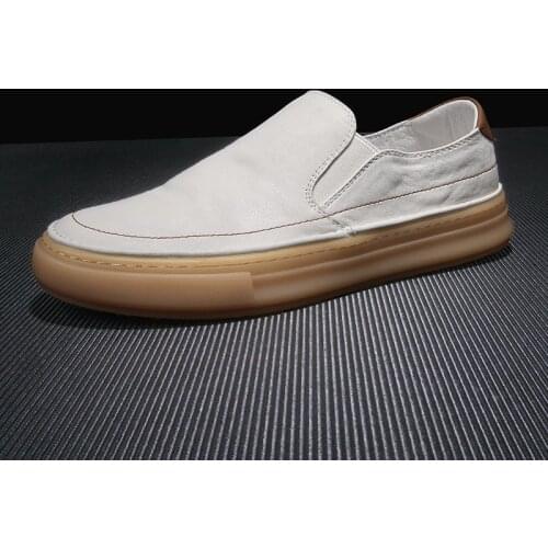 Mens leather breathable white sneakers with tendon soles wear-resistant lightweight casual shoes work dress shoes