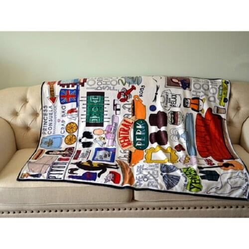 120x150cm/125x200cm TV show Friends soft carpet central perk warm Blanket souvenir sofa cover