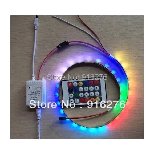 New 24key IR RGB LED pixel controller 80 more changes for 5Vled strip module WS2811 WS2812B SK2812 INK1003 Free Shipping