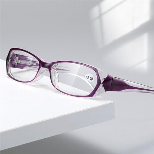 Anti Blue-light Portable Reading Glasses Women Clear Flower Printed Reading Glasses Unisex Spring Leg Eyewear Diopter +1.0~+4.0