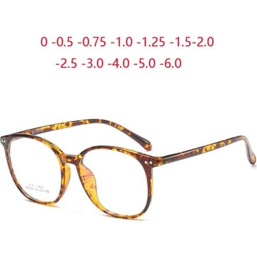 Rivet TR90 Round Photochromic Optical Glasses Women Big Frame Blu-ray Blocking Prescription Eyeglasses Men 0 -0.5 -0.75 To -6.0