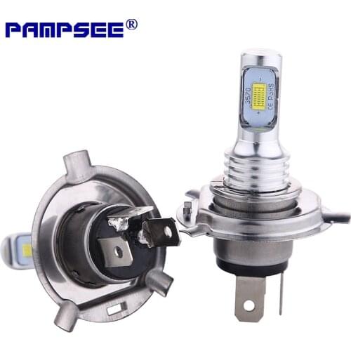 PAMPSEE LED Mini H4 LED H7 Lamps For Cars Headlight Bulbs H1 led H8 H11 Fog Light HB3 9005 HB4 Ice Blue 12000K 3000K Auto #3570