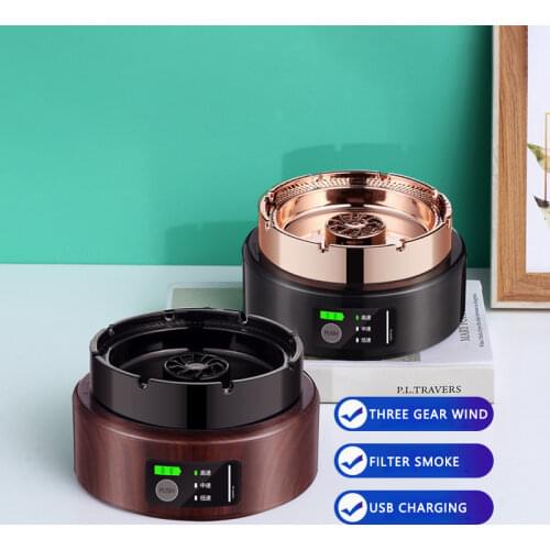 Creative Ashtray with Air Purification Function Household Anti Second-hand Smoke Intelligent Automatic Smoke Removal Ashtray