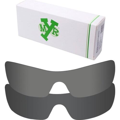 2 Pieces Mryok Anti-Scratch POLARIZED Replacement Lenses for-Oakley Batwolf Sunglasses Lens Stealth Black & Black IR