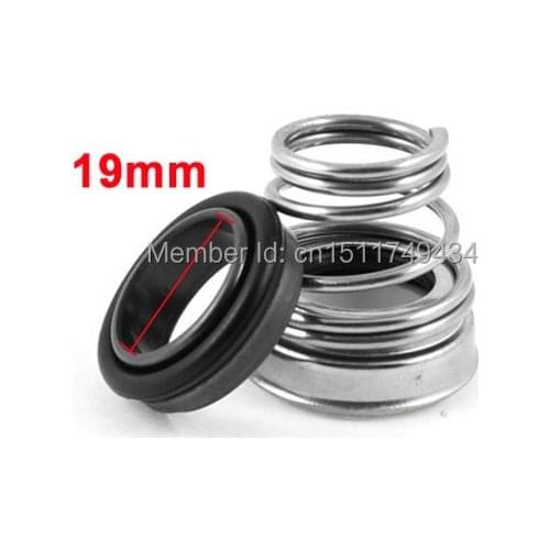 Rubber Bellow Single Spring 19mm Internal Dia Mechanical Shaft Pump Seal 2pcs