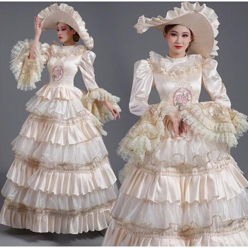 Cosplay Medieval Palace Princess Dress Adults Halloween Costumes for Women 2021 Lace Long Sexy Plus Size Party Helloween Costume