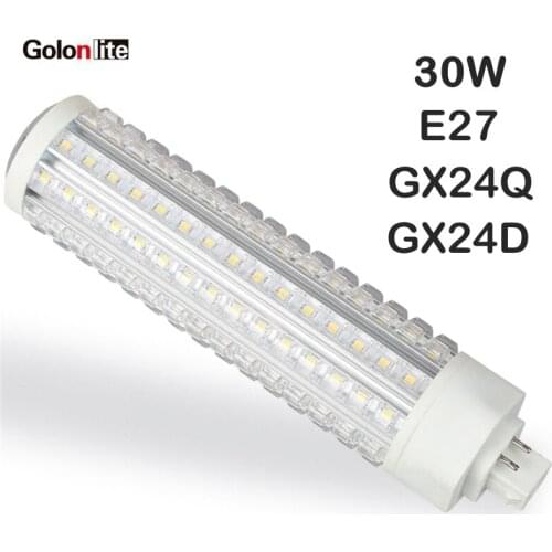 Golonlite Gx24q 3 led light led ceiling light 13W 15W 20W 30W replace PLT CFL bulbs 360 degree gx24d E27 E26 120V 230V 277V CE