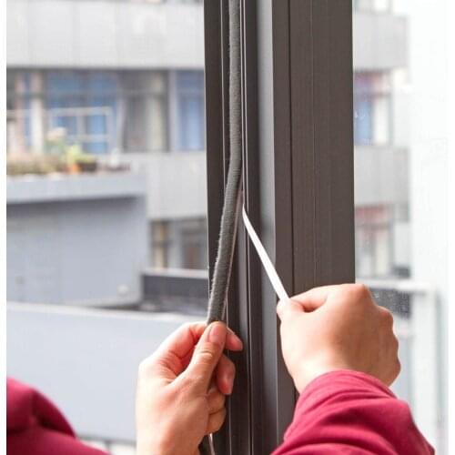 OTHERHOUSE 1Pc Wool Fibers Window Door Seal Soundproof Insulation Window Dusting Sealing Tape Acoustic Foam Weather Strip