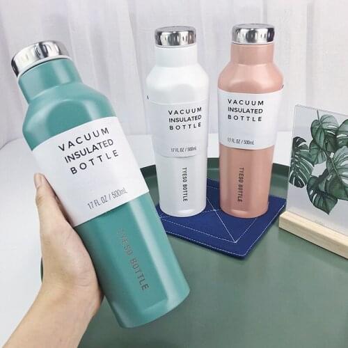 500ML Bicycle Water Bottles Mountain Bike Bicycle Kettle Riding Aluminum Alloy Thermos Cup Warm-keeping Water Cup Sports Kettle