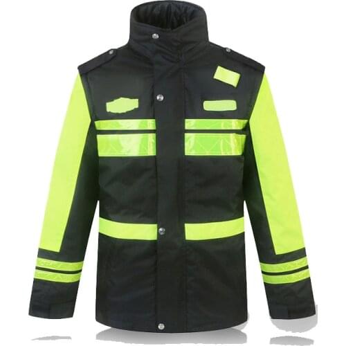 High Quality Mens Warm Coat Safety Reflective Thick Reflective Cotton Coat Windproof Outdoor Jacket for Winter