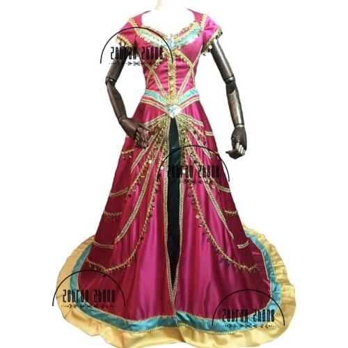 Top Quality New Version Movie Jasmine Princess Cosplay Costume For Adult Women Girls Halloween Costume Party
