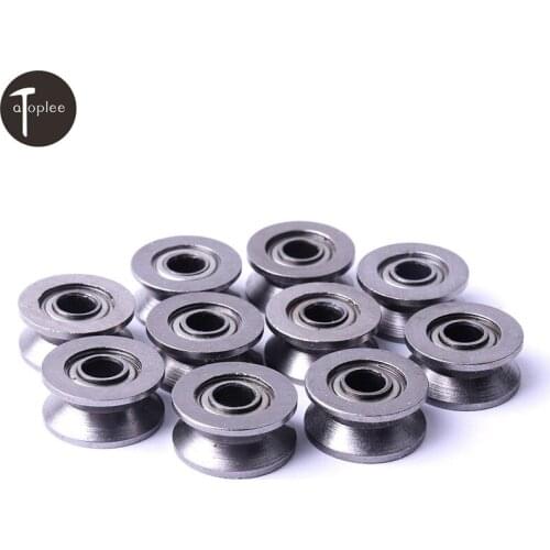 10pcs 4*13*6mm 624VV V Groove Sealed Ball Bearings Roller V Groove Guide Pulley For Low Speed Wire Track Wheels Roller