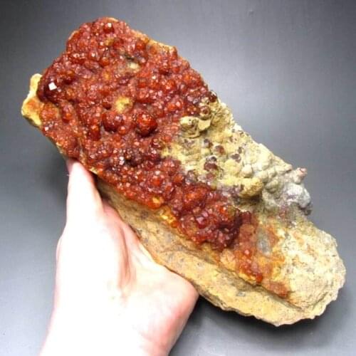 1872g Spessartine Garnet on Matrix - crystals and stones healing Mineral specimen Home Decor feng shui decoration